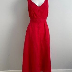 Joie 100% Linen Dress Red Size 2 NWT